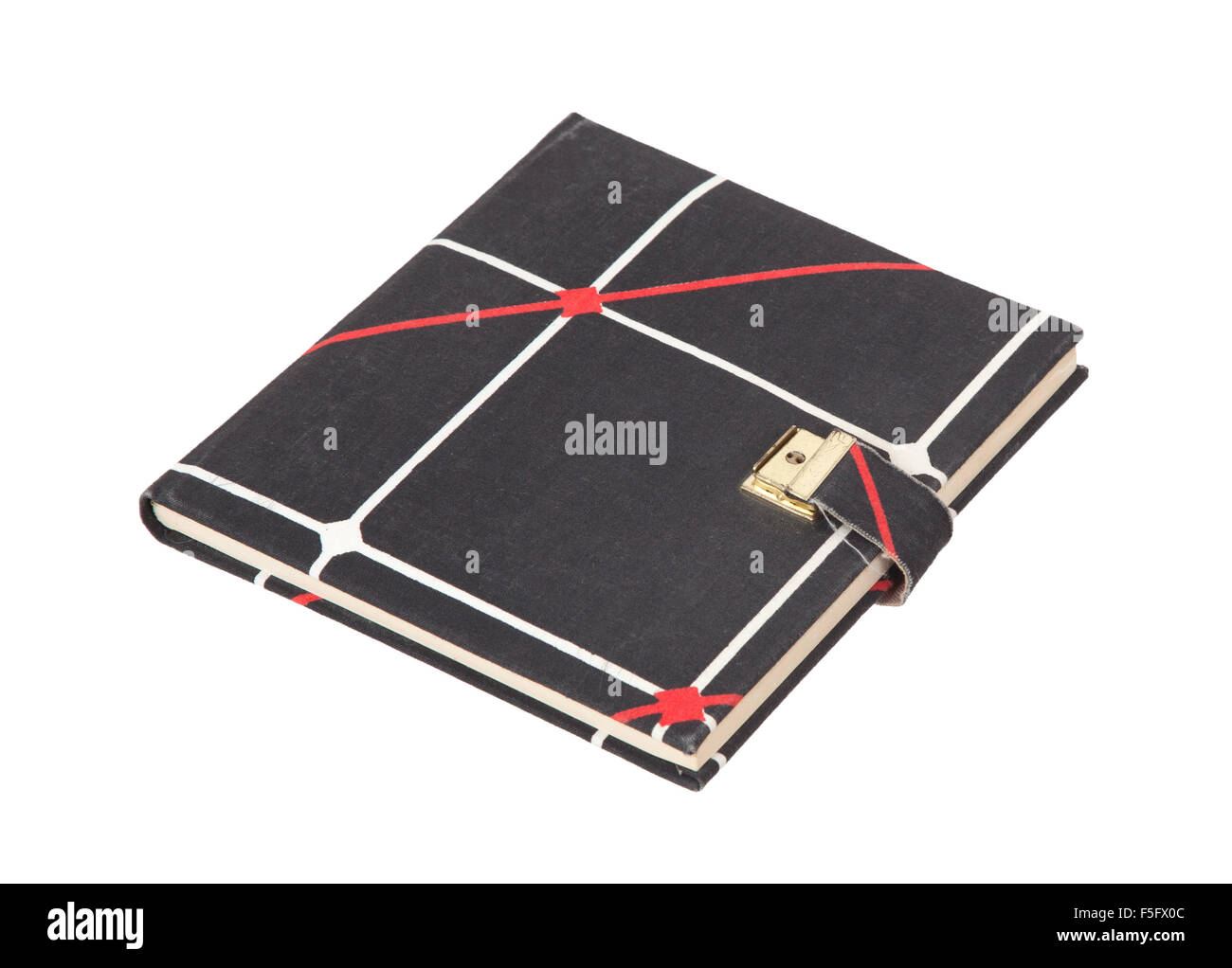 Very old diary with lock, isolated on white Stock Photo Alamy