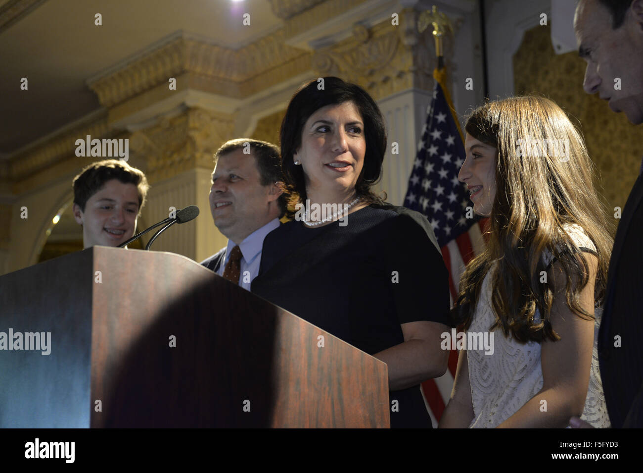 Garden City, New York, USA. 4th Nov, 2015. Democrat MADELINE SINGAS ...