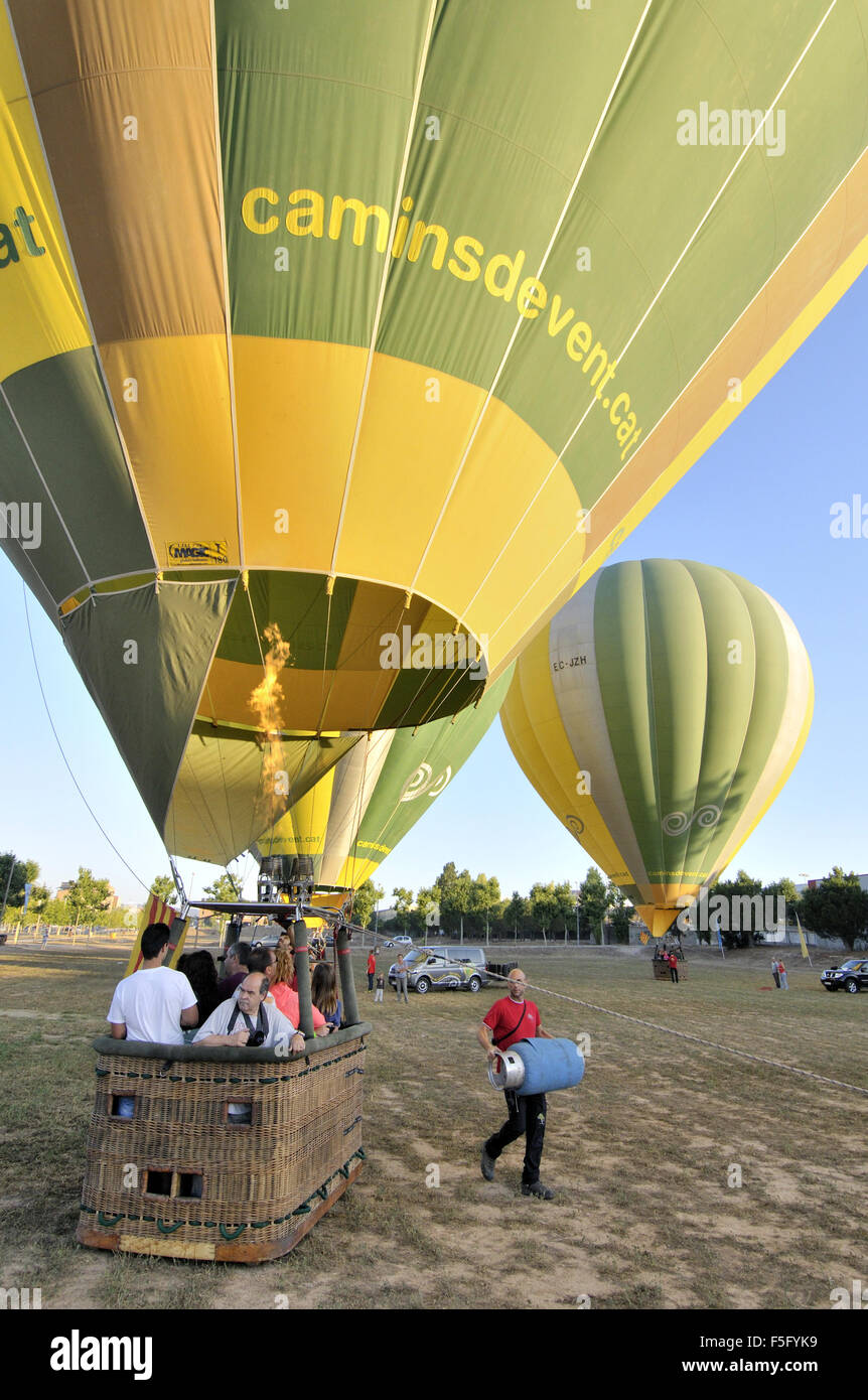 Balloon competition, Igualada, Barcelona province, Catalonia, Spain