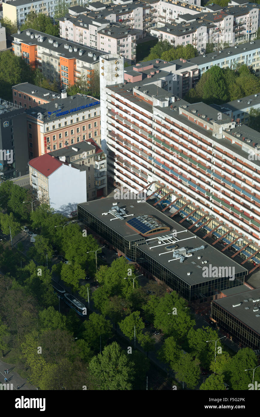 Wroclaw, Poland, view from the Sky Tower in apartment buildings in the