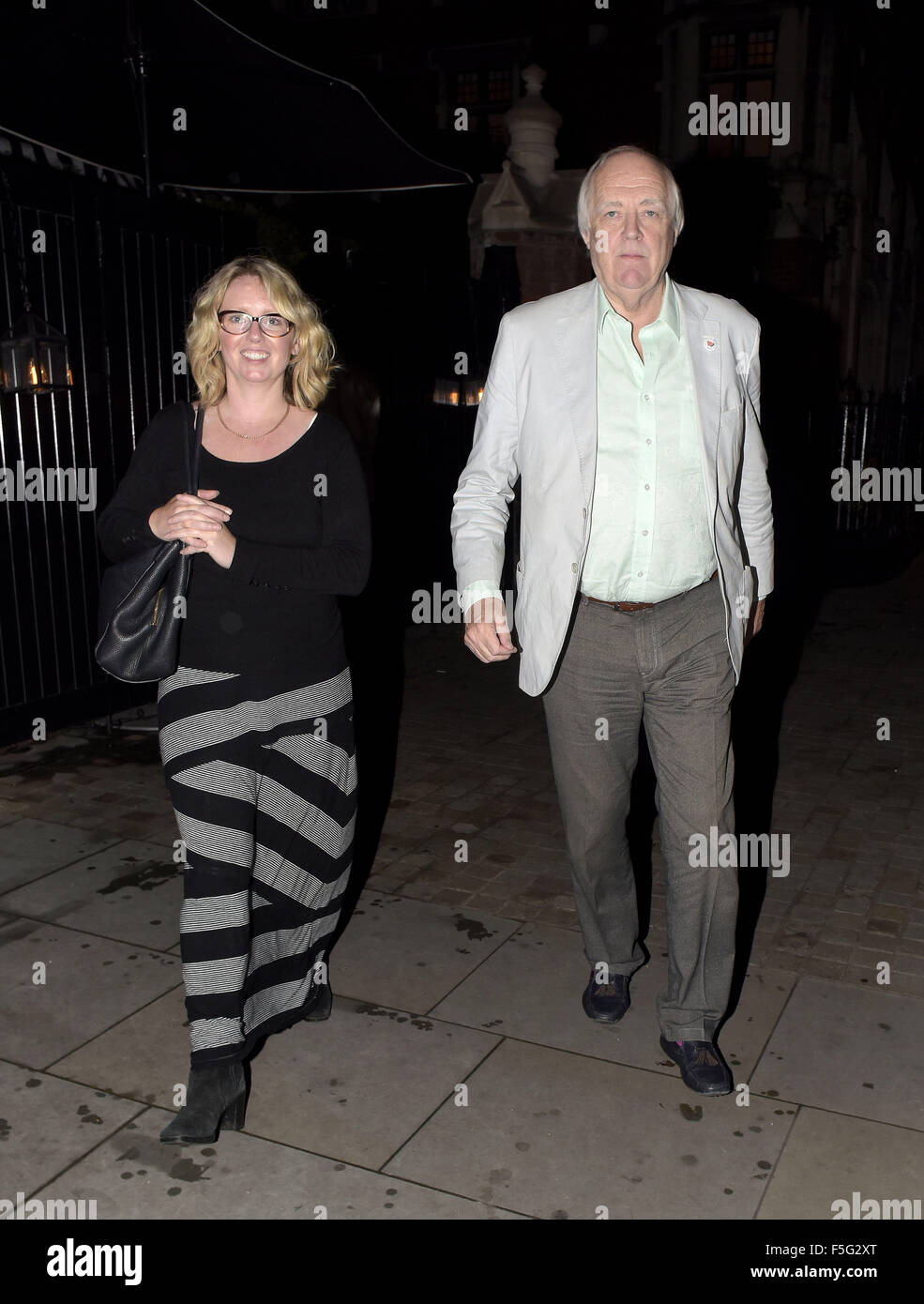 Sir Tim Rice and Jane McIntosh leave Chiltern Firehouse Featuring: Sir ...