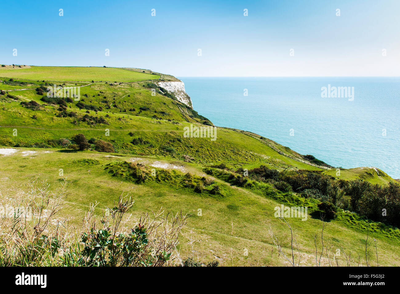 White Cliffs of Dover on a clear sunny day Stock Photo Alamy