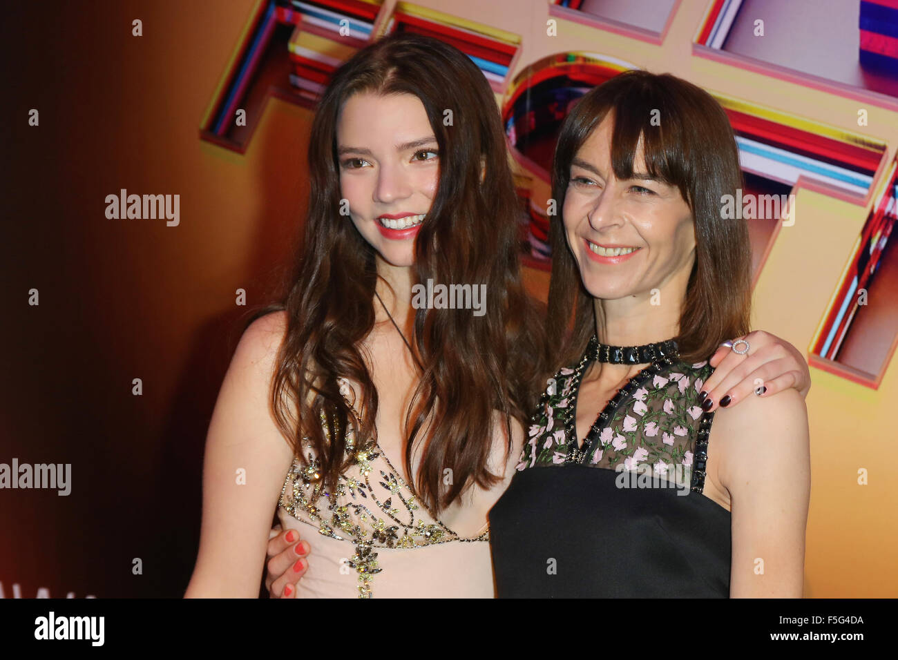 London, UK, 17th Oct 2015:  Anya Taylor-Joy ( L ) and Kate Dickie attend the BFI London Film Festival Awards in London Stock Photo
