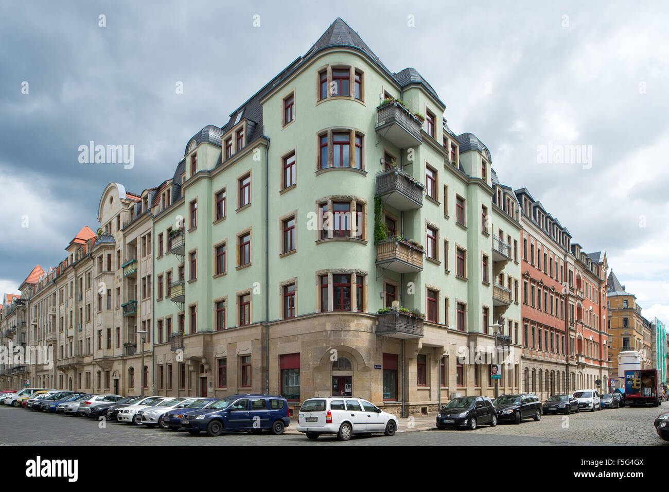 Dresden, Germany, residential development in DresdenJohannstadt Stock
