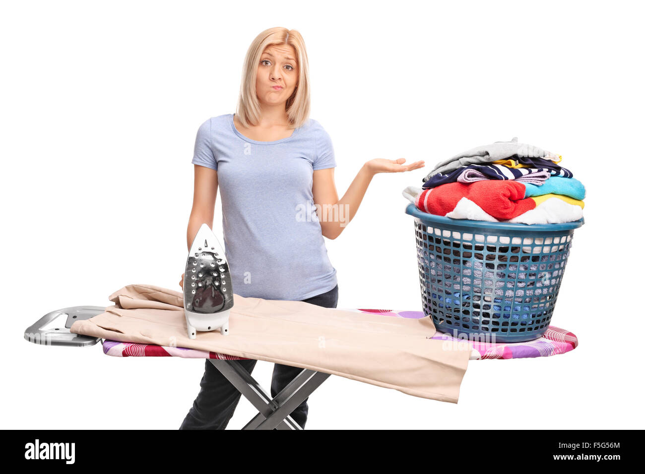 16,435 Woman Ironing Cloth On Board Images, Stock Photos, 3D objects, &  Vectors