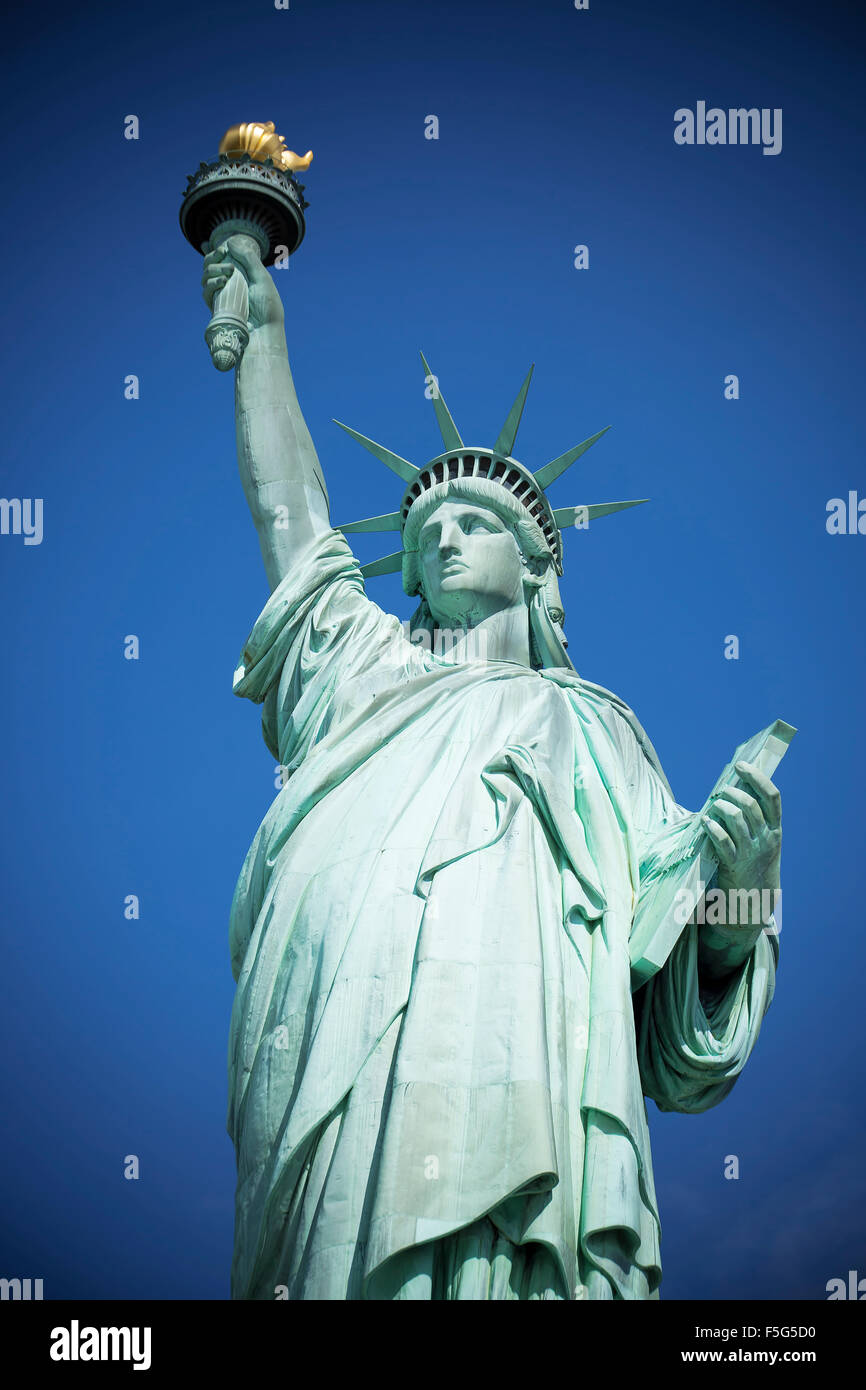 Famous Statue of Liberty, New York, special photographic processing