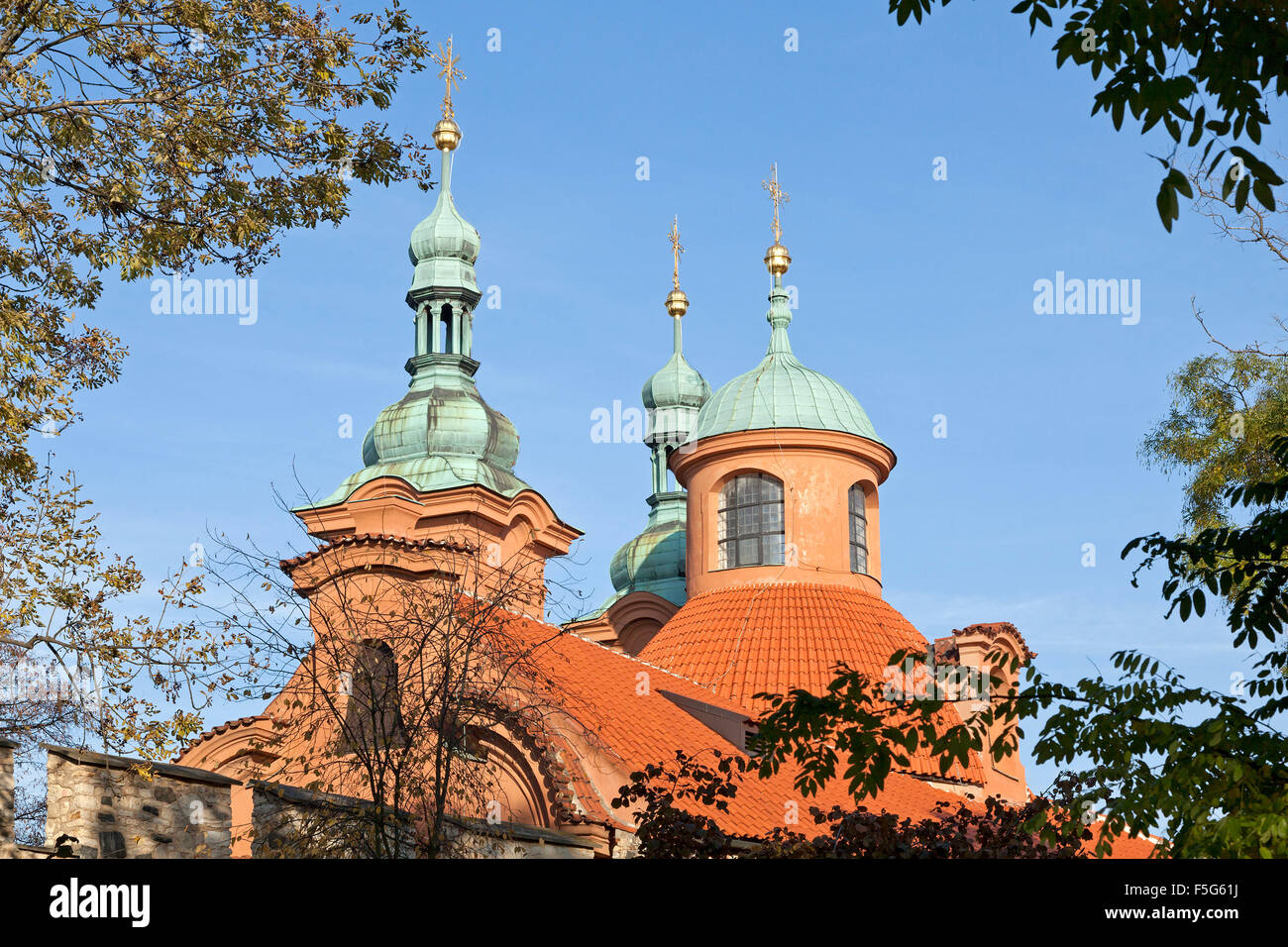 Cathedral of Saint Lawrence, Mount Petřín, Prague, Czech Republic Stock Photo