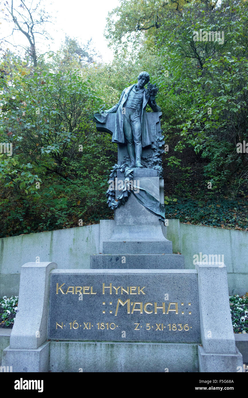 Karel Hynek Mácha memorial, Mount Petřín, Prague, Czech Republic Stock Photo
