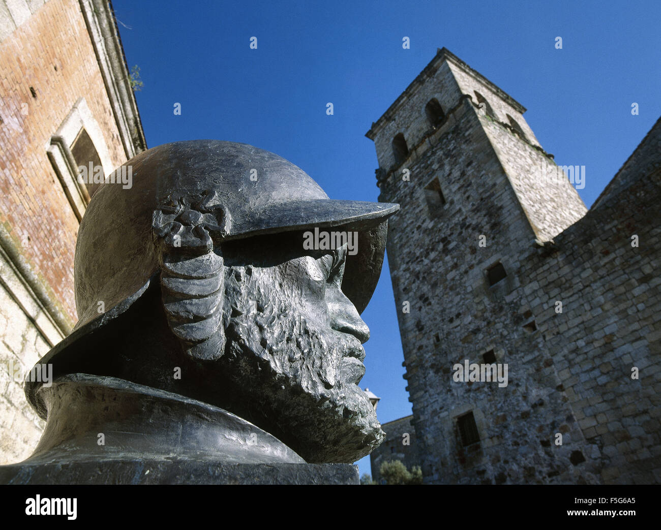 Francisco de Orellana (1511-1546). Spanish conquistador and explorer. Bust. Trujillo. Extremadura. Spain. Stock Photo
