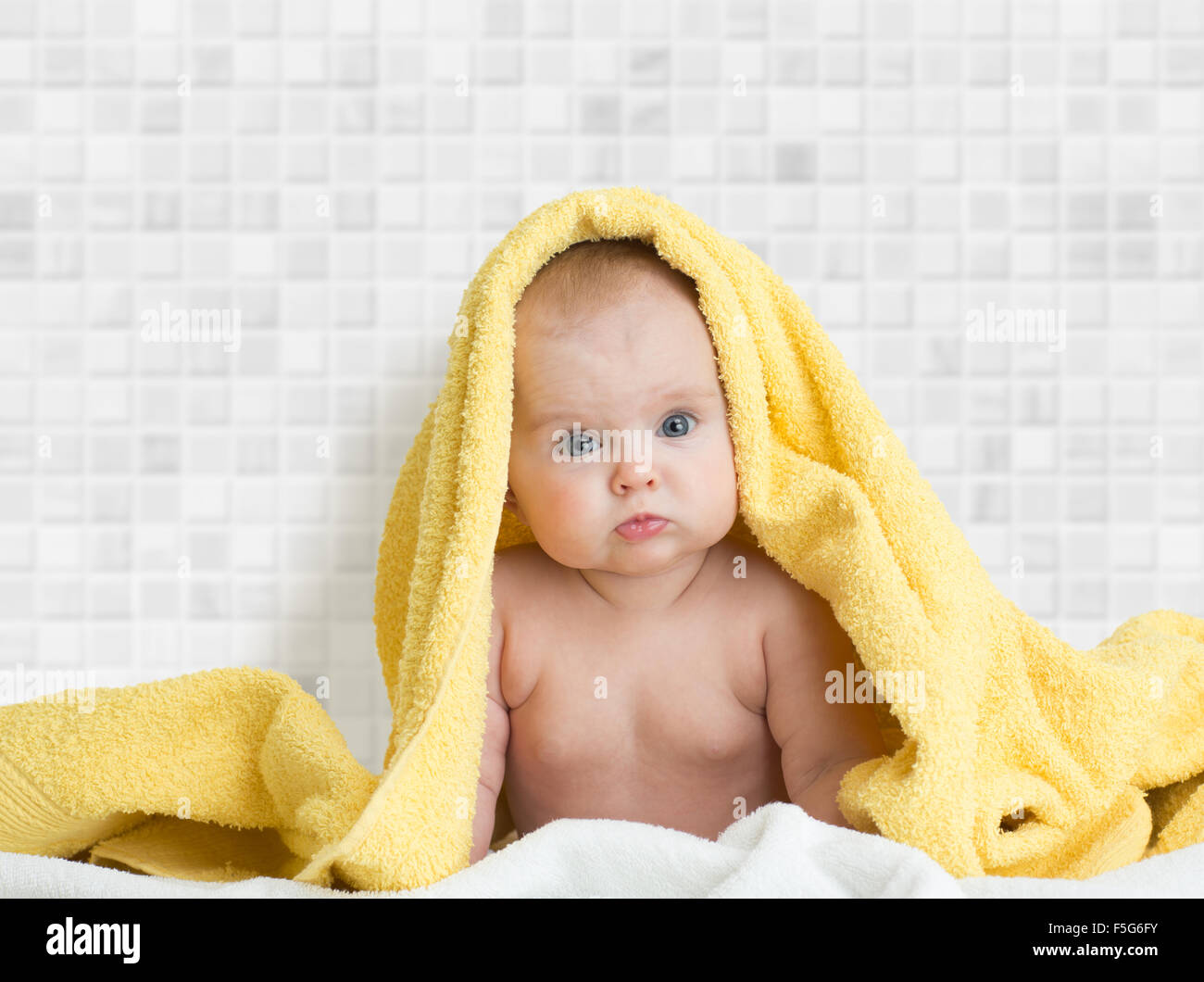 Cute baby in bath Stock Photo Alamy
