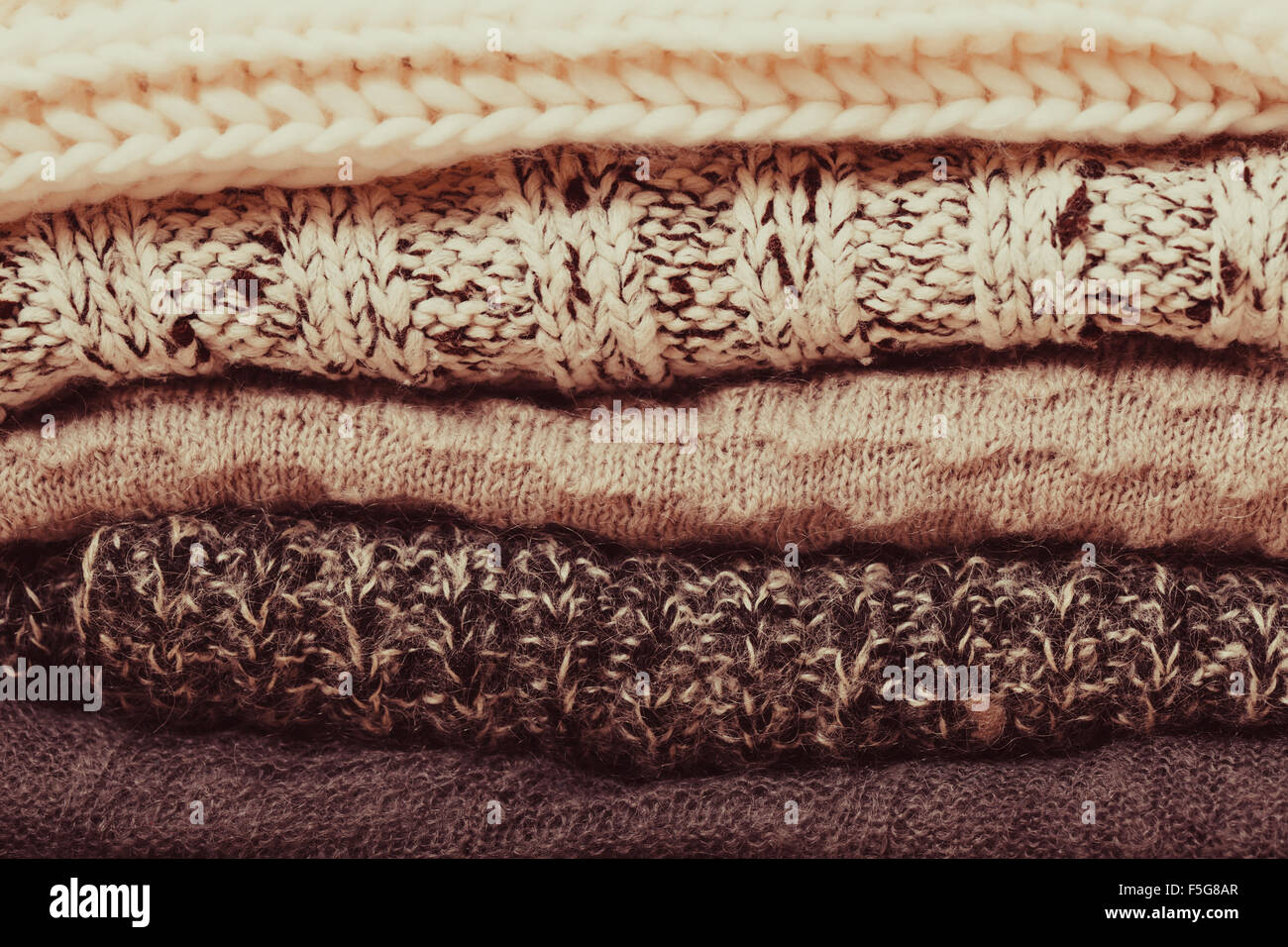 Collection of woolen clothes Stock Photo - Alamy