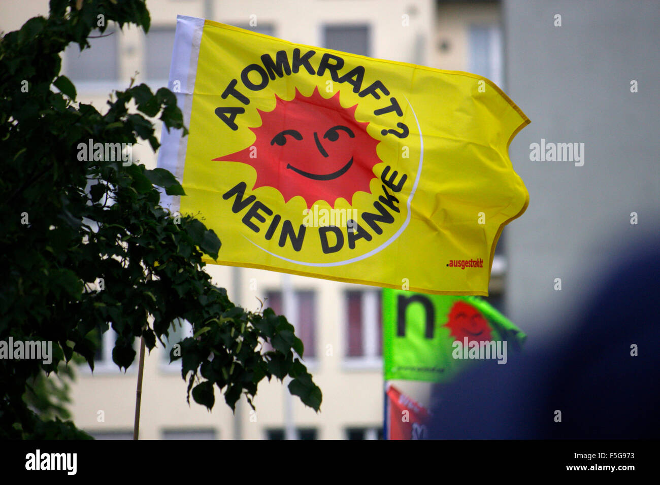 'Atomkraft - nein Danke' - Demonstration 'Energiewende sichern', 10. Mai 2014, Berlin-Tiergarten. Stock Photo