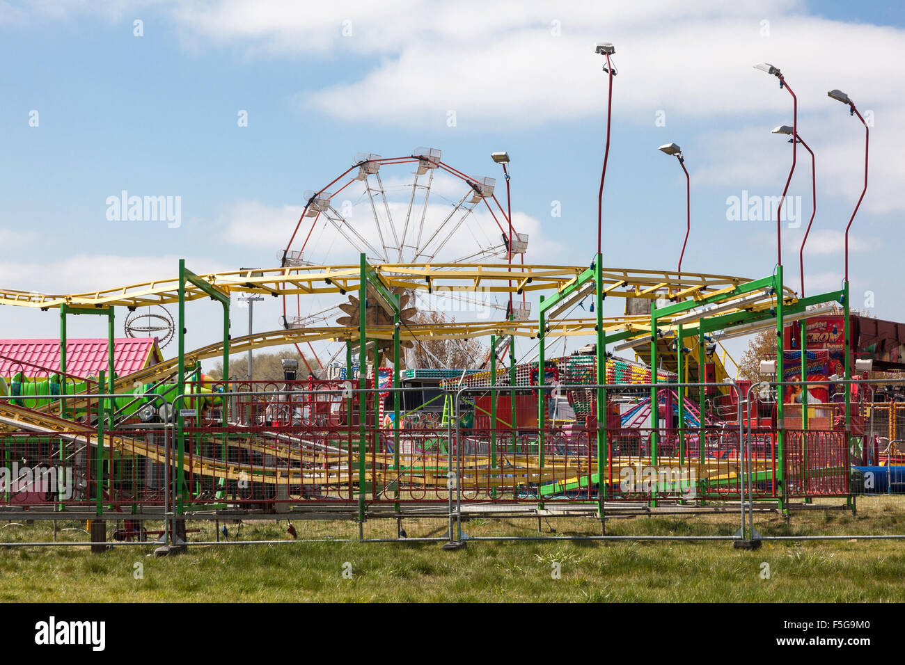 Travelling fairgroun on Woolwich Common, Woolwich, London, UK Stock Photo