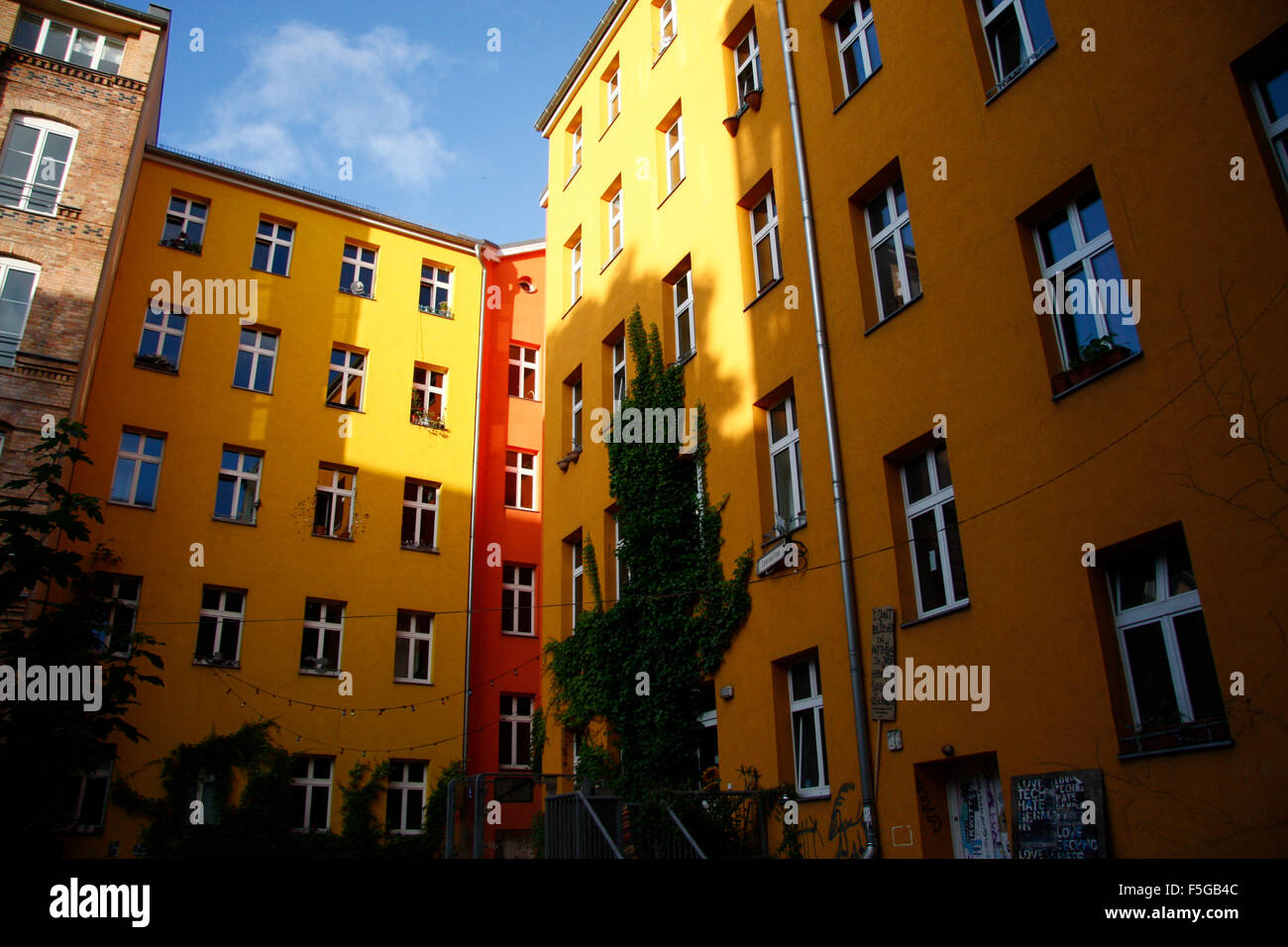 Hinterhof, Berlin-Mitte. Stock Photo