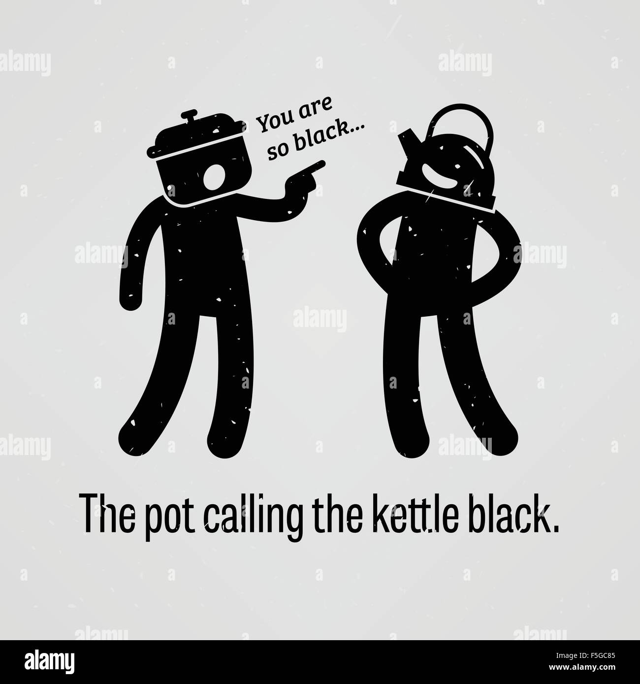 Pot calling the kettle black hi-res stock photography and images - Alamy