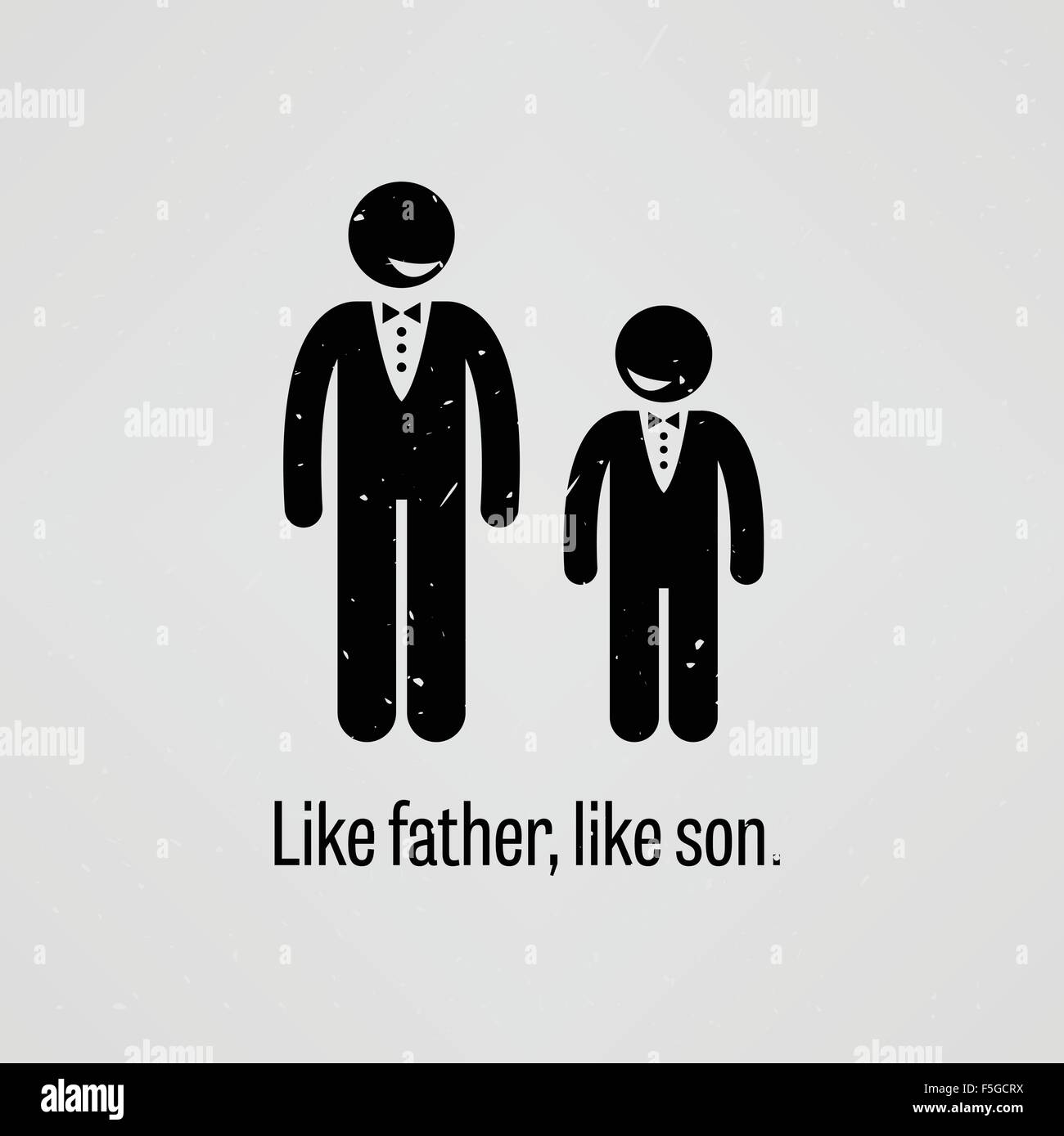 Like Father, Like Son Stock Vector
