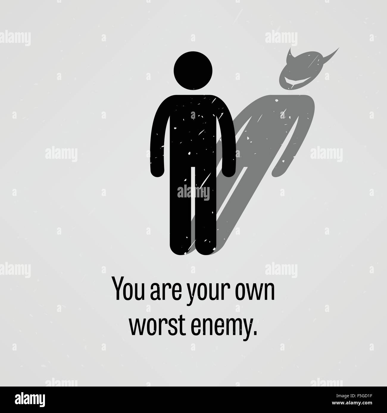 You are Your Own Worst Enemy Stock Vector