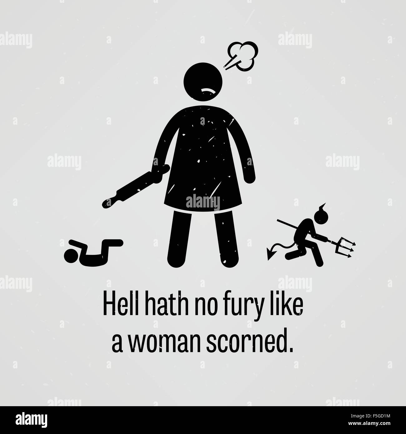 Hell hath no fury like a woman scorned Stock Vector Images - Alamy