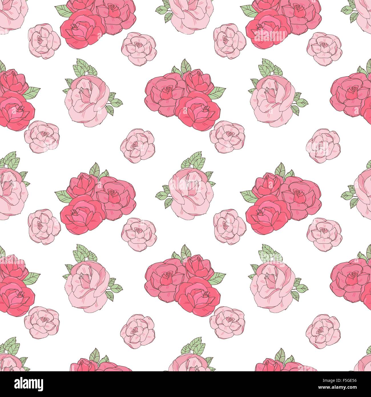Pink rose on the white background Stock Vector Image & Art - Alamy