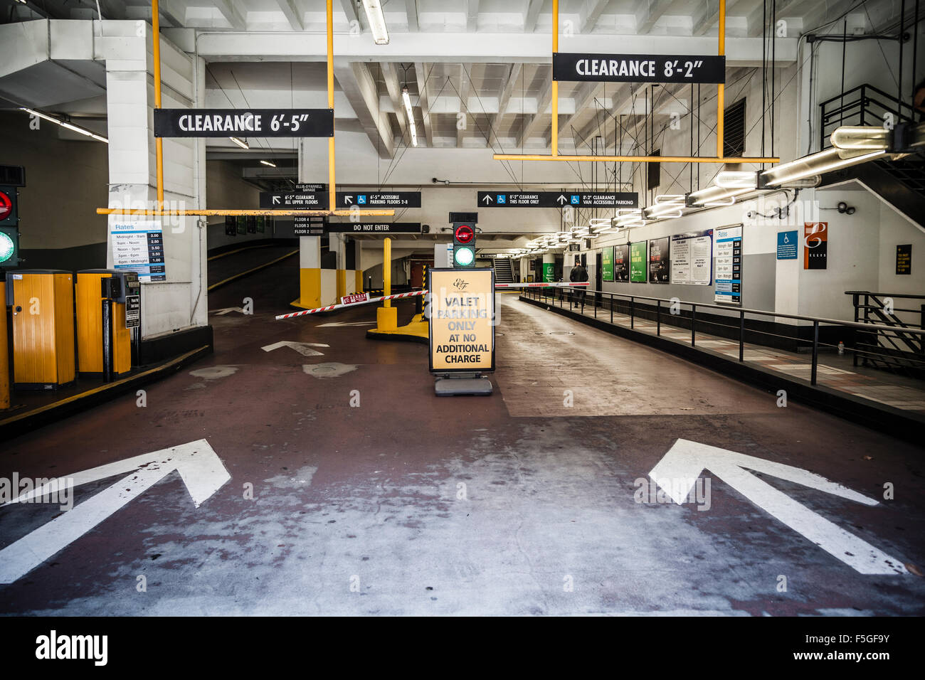 Parking lot entrance, San francisco California Stock Photo Alamy