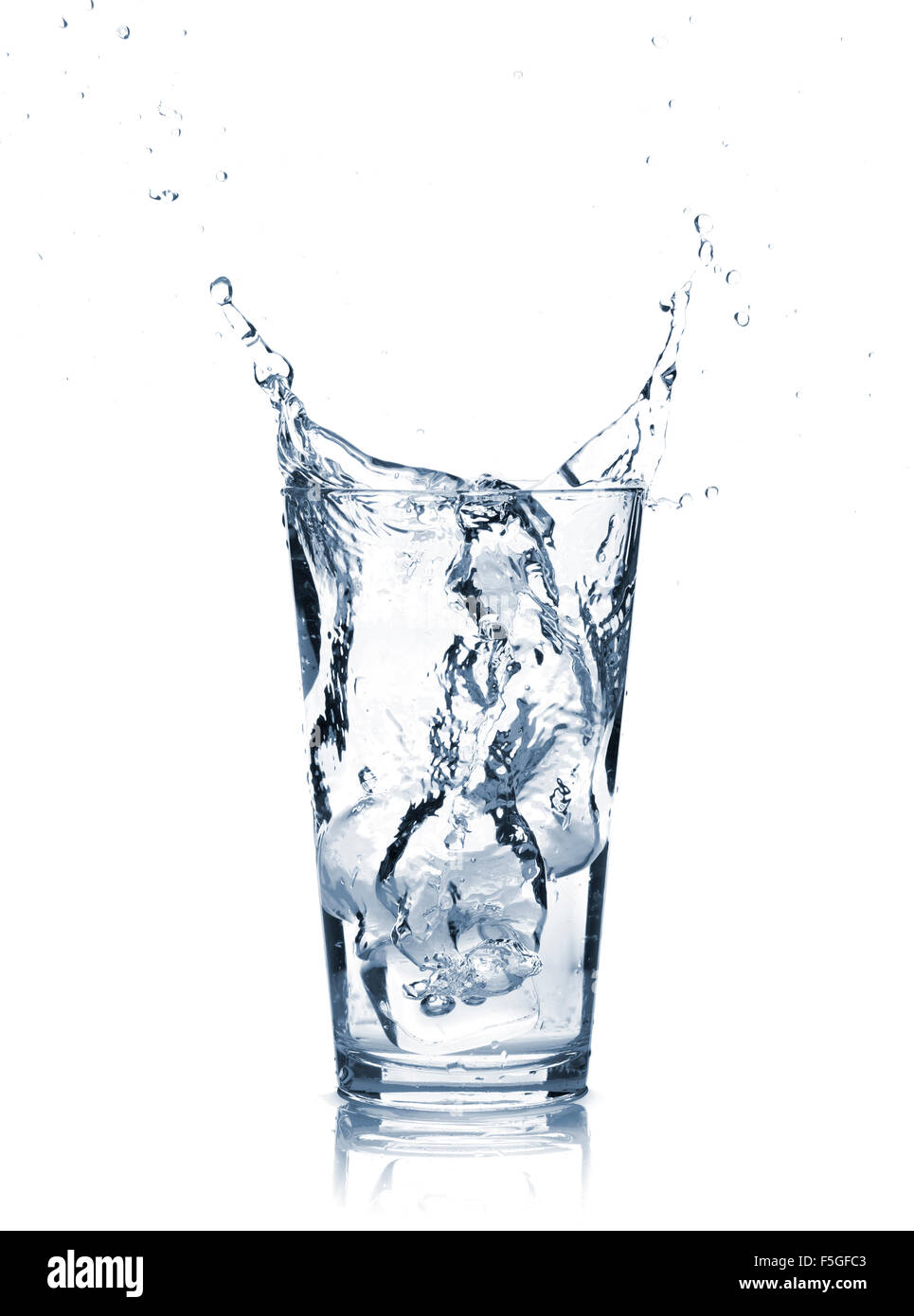 Glass of water with ice. Isolated on white background Stock Photo - Alamy