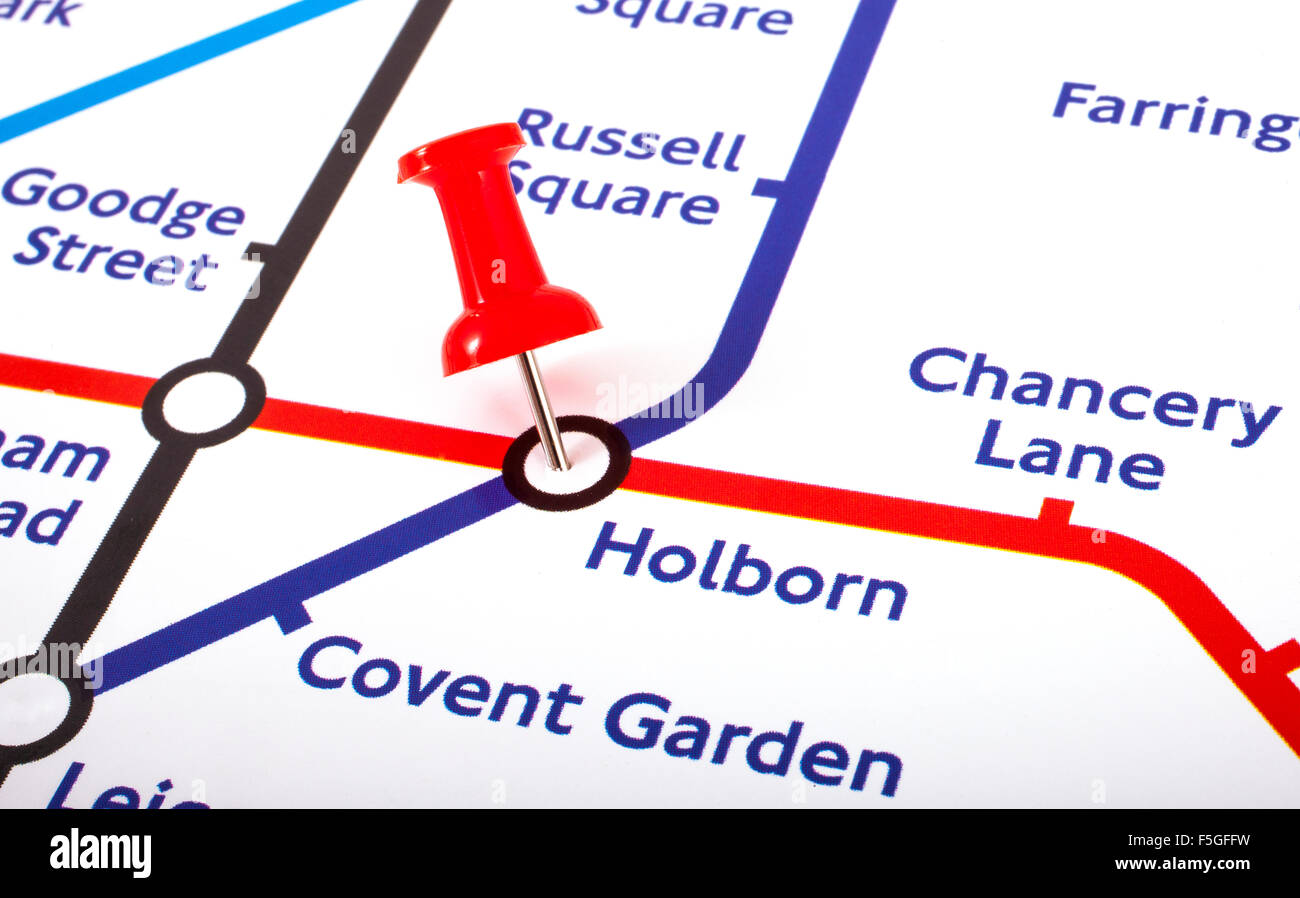 LONDON, UK NOVEMBER 1ST 2015 A map pin marking the location of