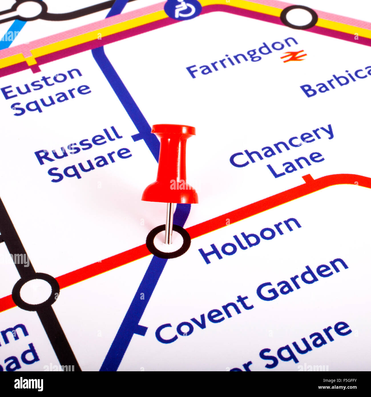 LONDON, UK NOVEMBER 1ST 2015 A map pin marking the location of