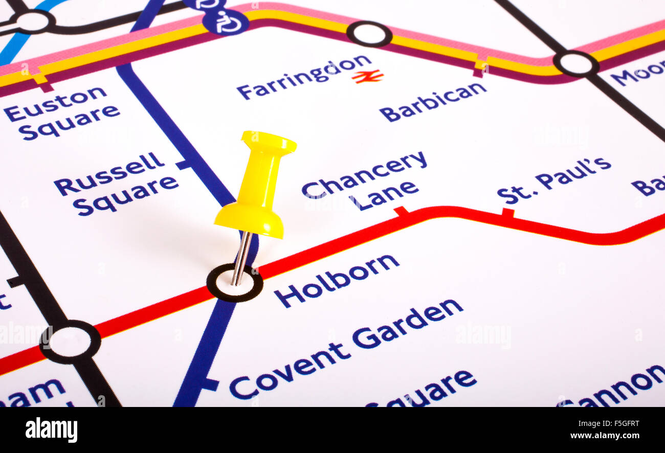 LONDON, UK NOVEMBER 1ST 2015 A map pin marking the location of