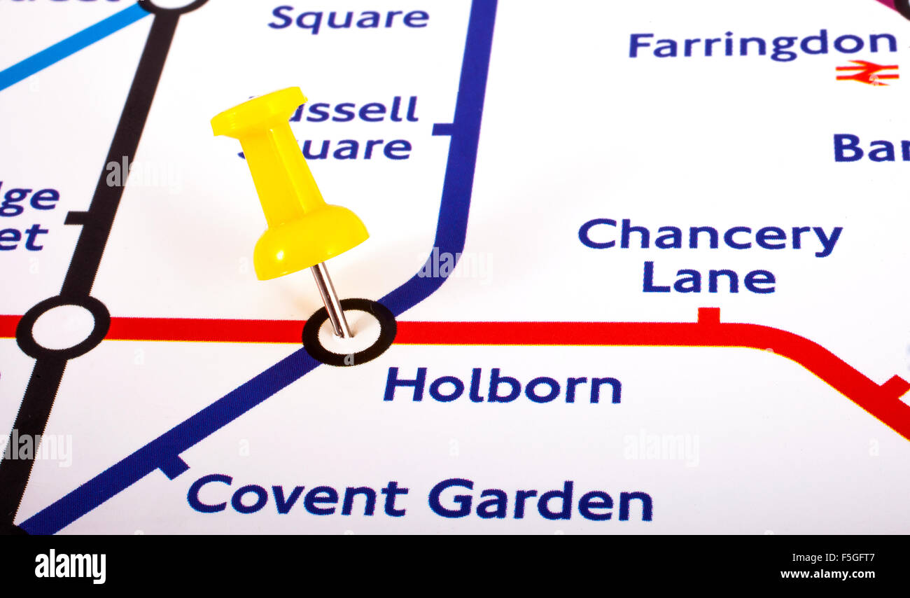 LONDON, UK NOVEMBER 1ST 2015 A map pin marking the location of