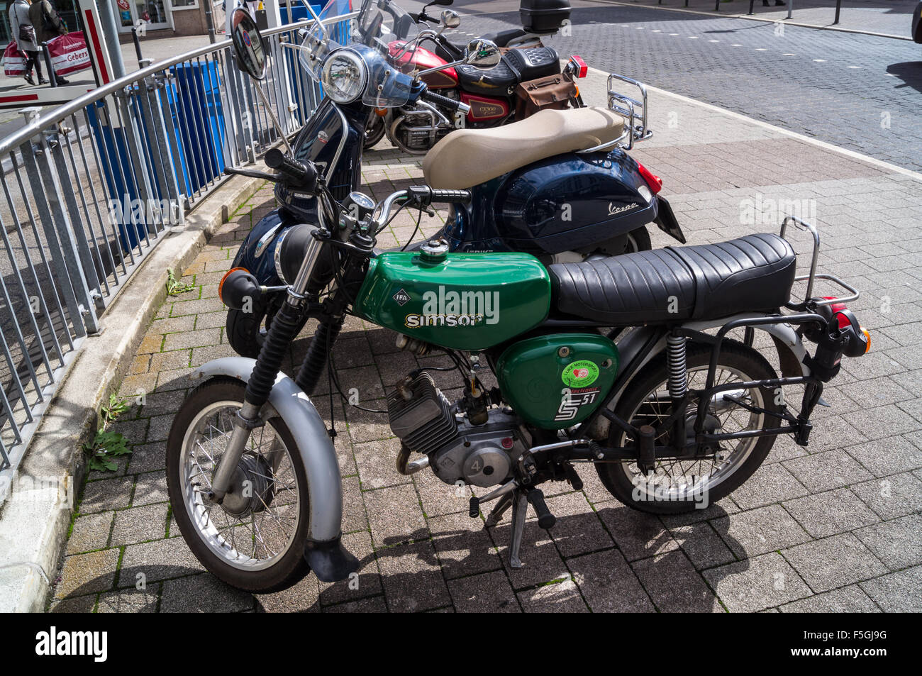 Simson S51 motorcycle, 1980 s, Trier, Germany Stock Photo - Alamy