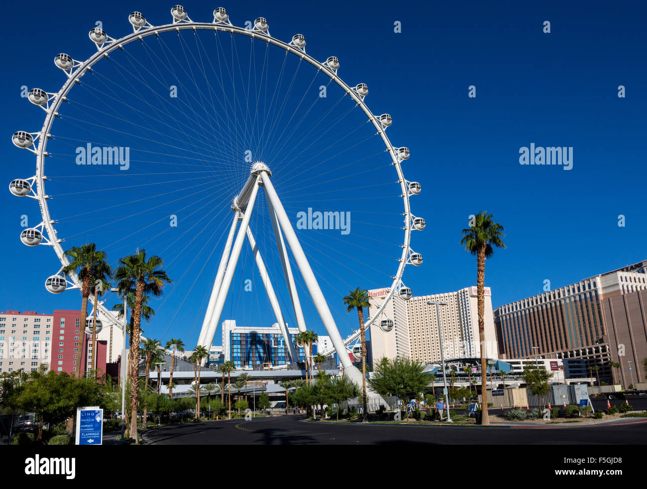 Las Vegas, Nevada.  High Roller, the World's Tallest Observation Wheel, as of 2015. Stock Photo