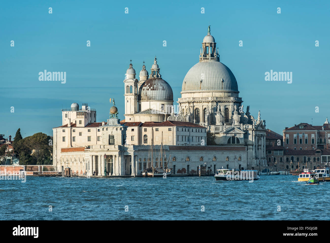 Basilica di Santa Maria della Salute, on Grand Canal, Bacino di San Marco, Cannaregio, Venice, Venezia, Italy Stock Photo