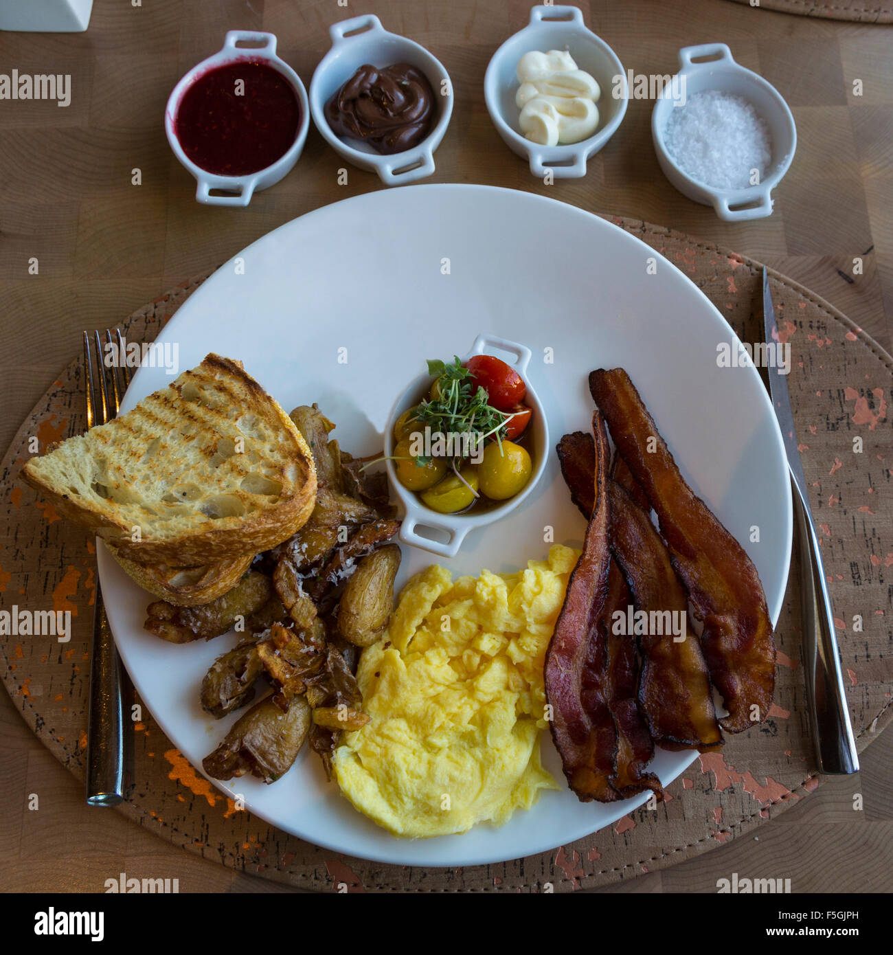 Las Vegas, Nevada. American Breakfast with Lemonsmashed Potatoes
