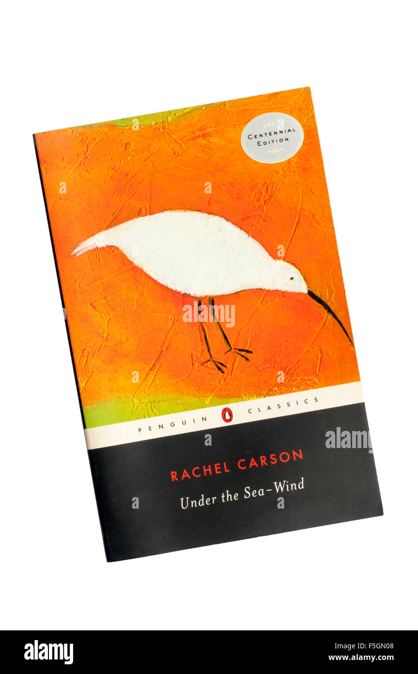 A paperback copy of Under the Sea-Wind, the first book by Rachel Carson.  First published in 1941. Stock Photo