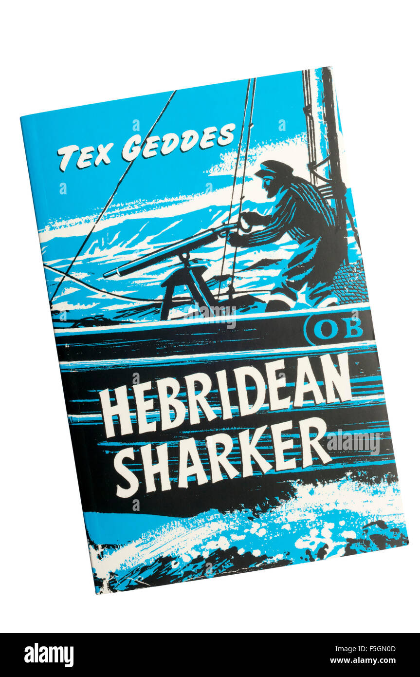 A paperback copy of Hebridean Sharker by Tex Geddes.  First published in 1960. Stock Photo
