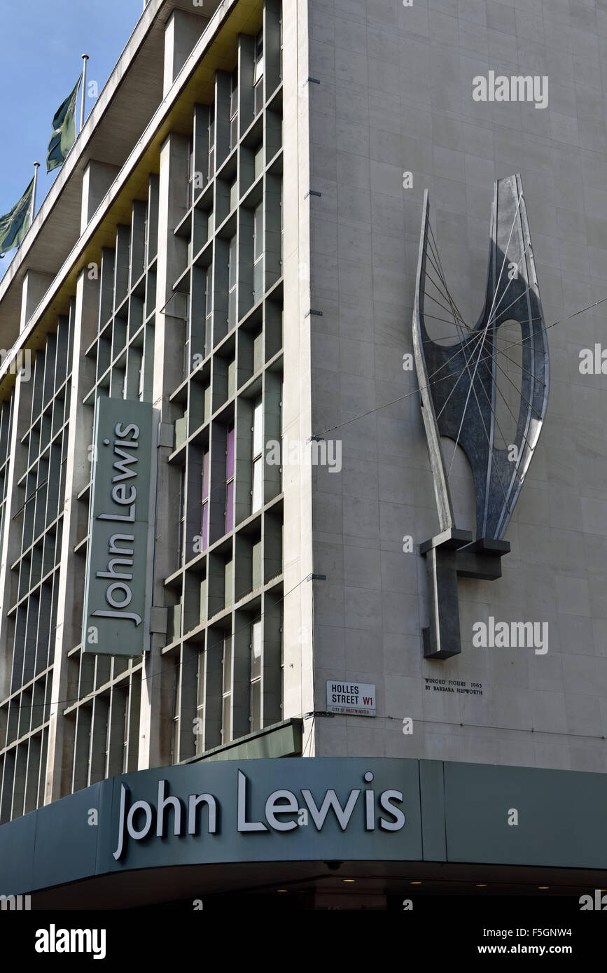 John Lewis shop sign, Oxford Street, London, England, Britain UK Stock