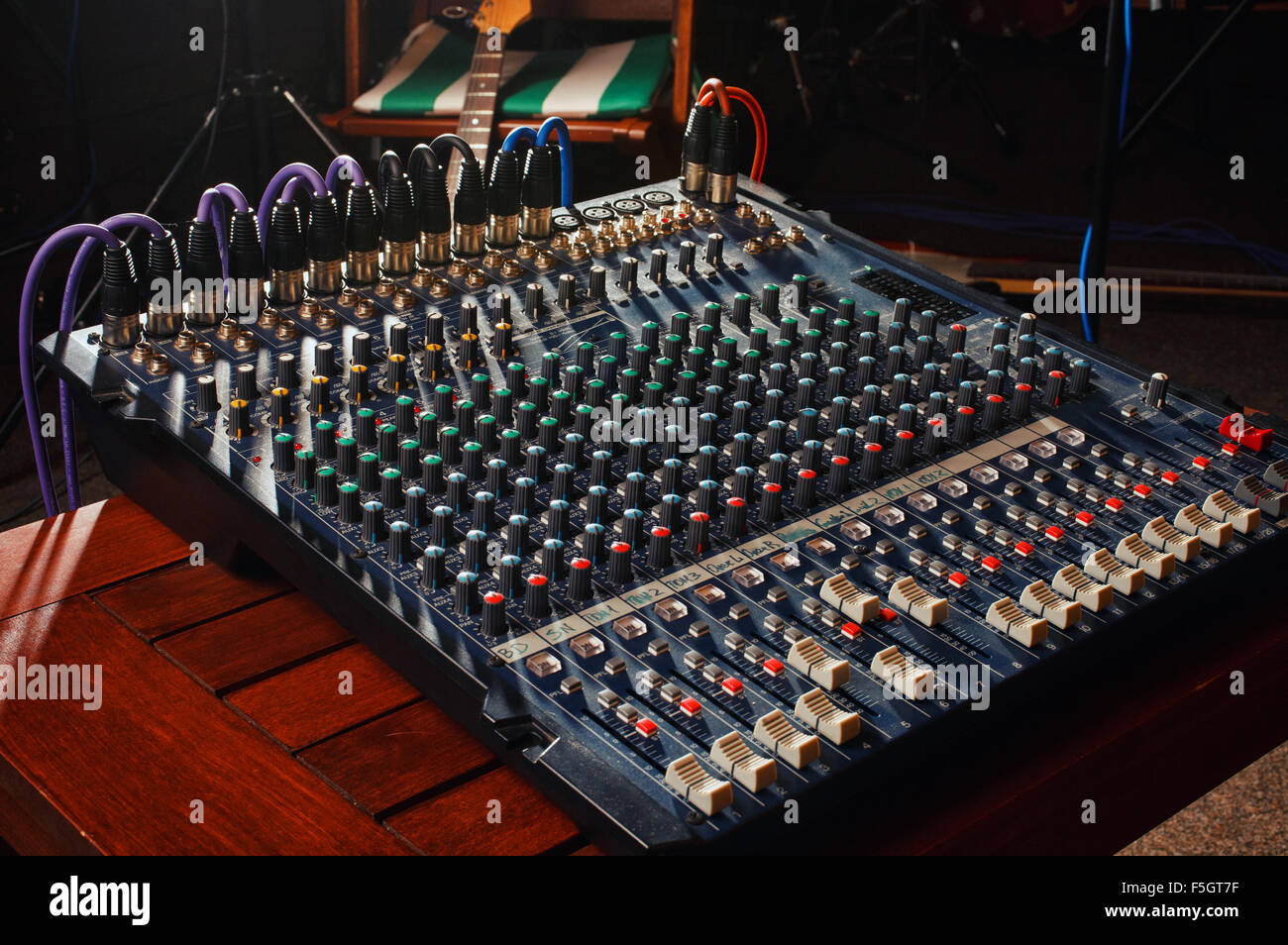 Audio Mixing Console Stock Photo Alamy