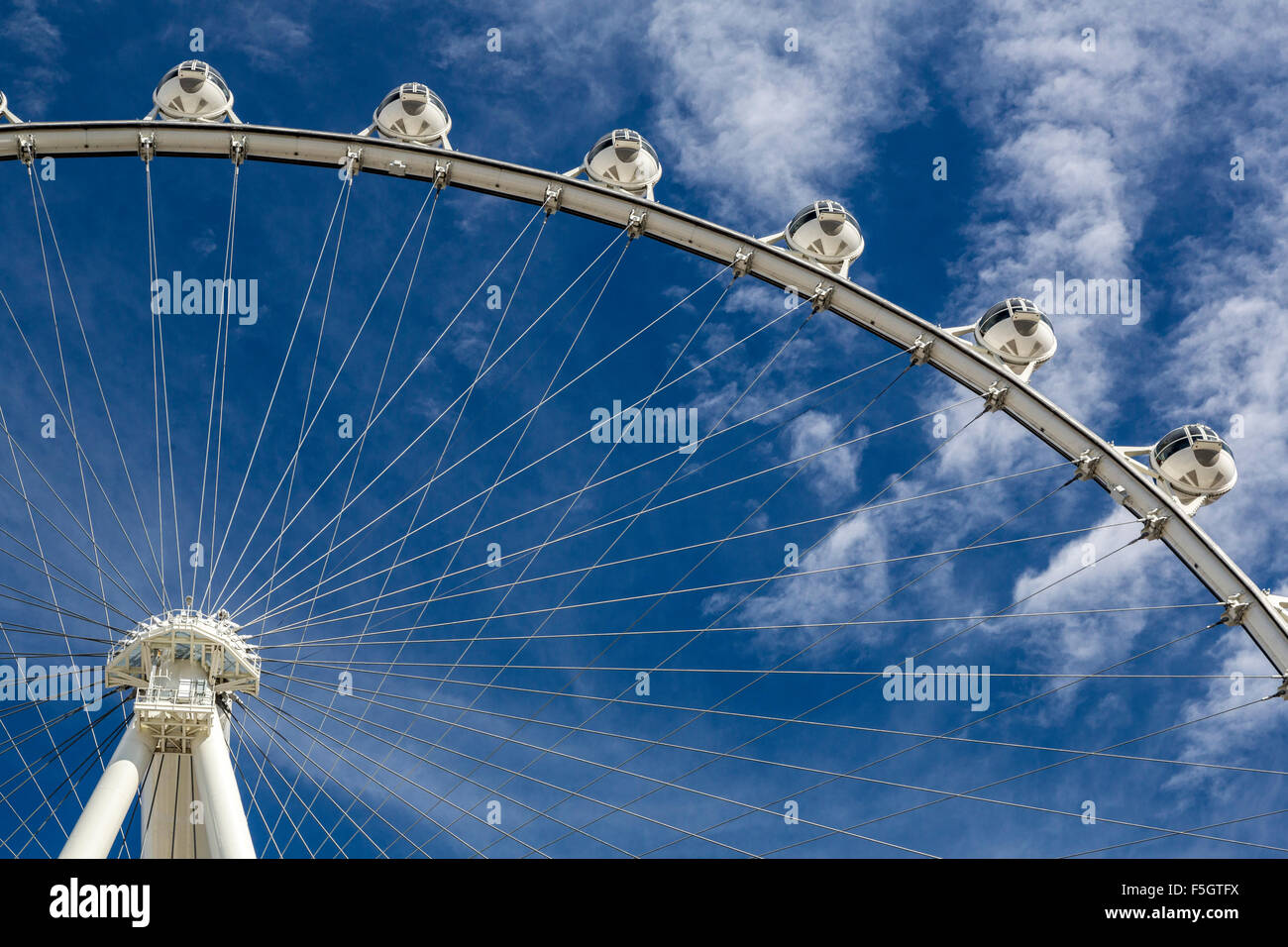 Las Vegas, Nevada.  Gondolas on the  High Roller, World's Tallest Observation Wheel as of 2015. Stock Photo