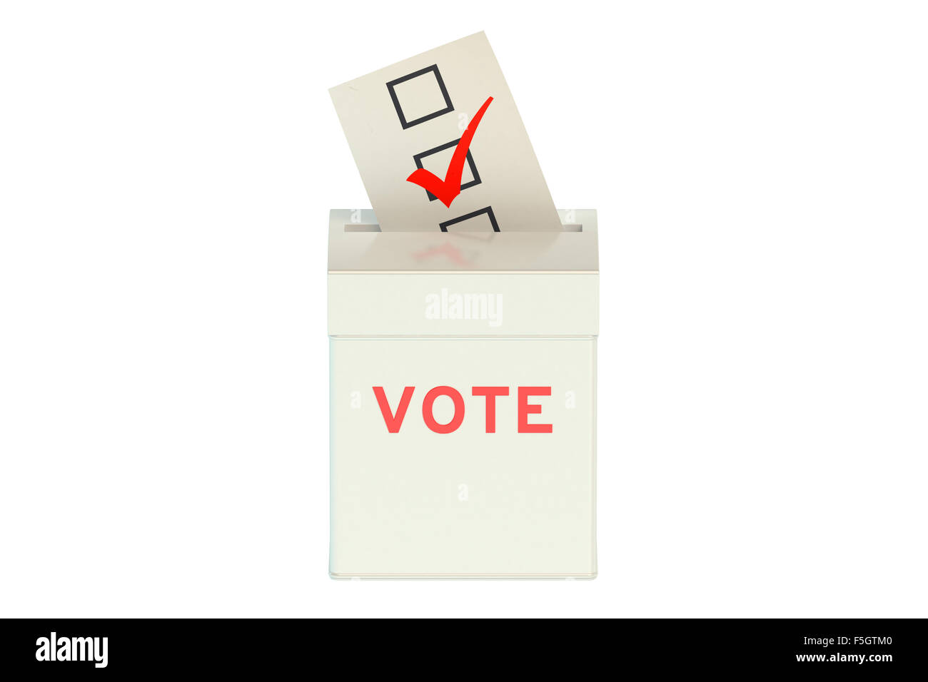 Ballot box isolated on white background Stock Photo - Alamy
