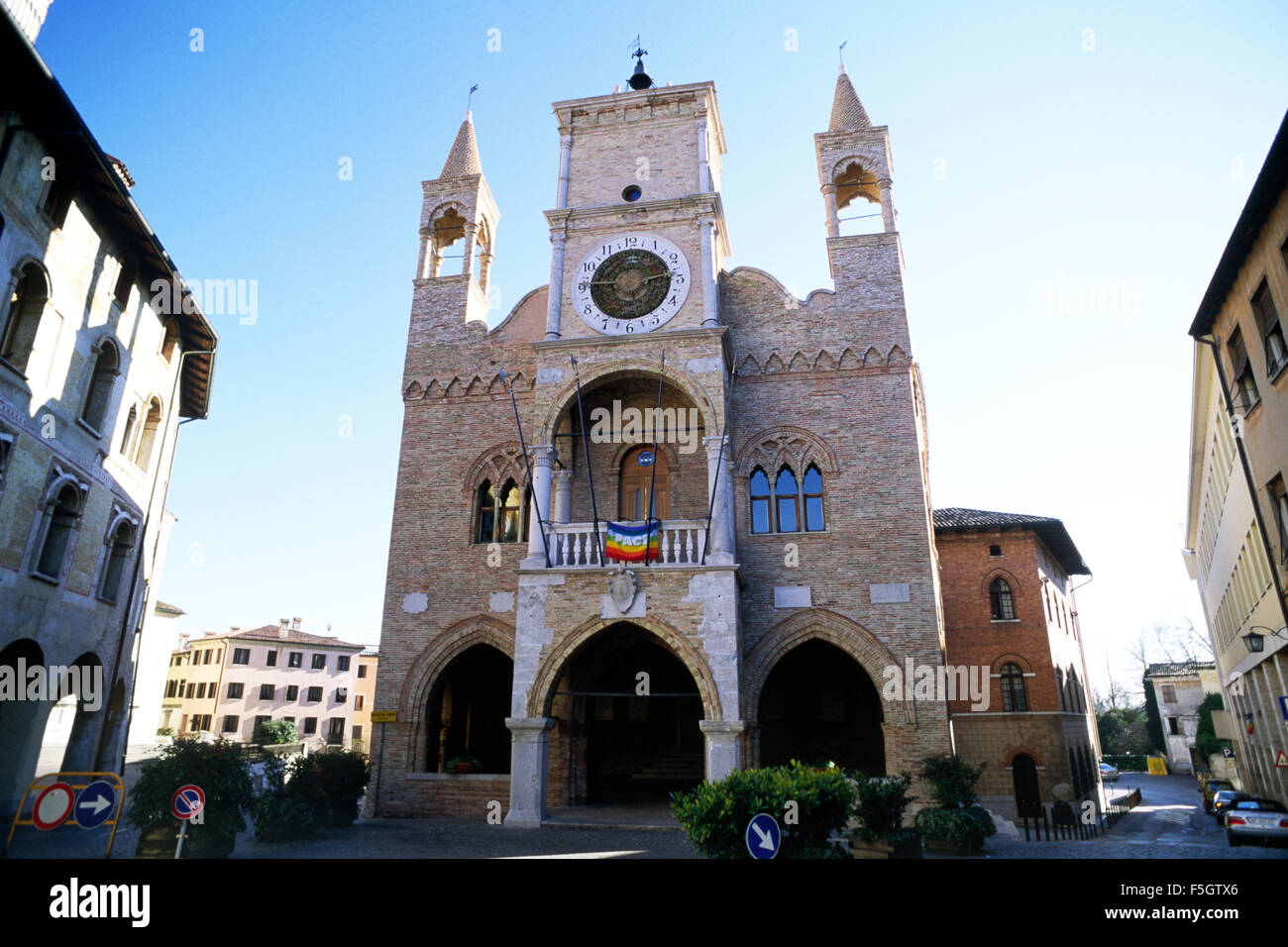 italy, friuli venezia giulia, pordenone, town hall Stock Photo