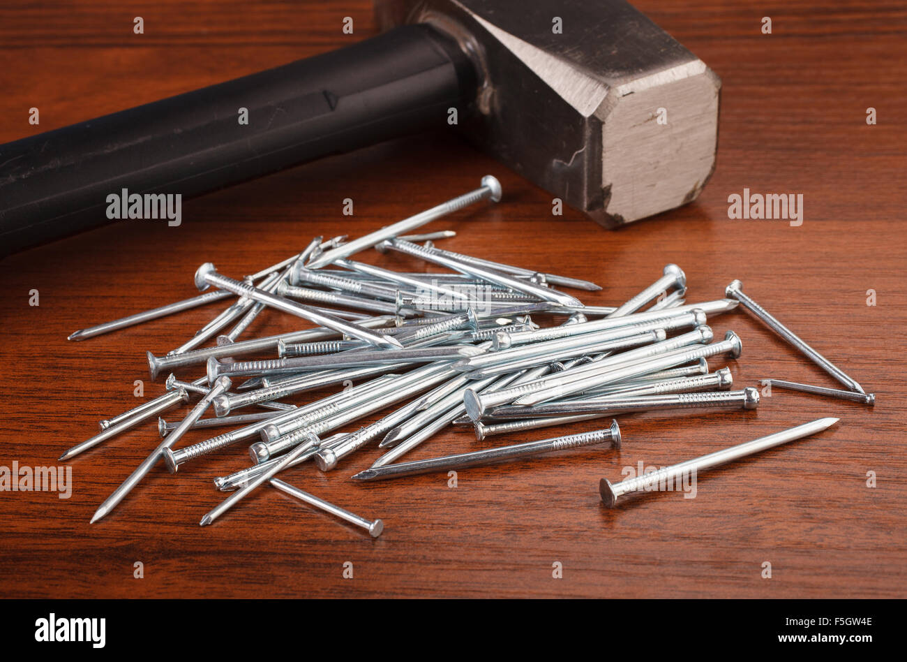 Hammer and nails Stock Photo Alamy