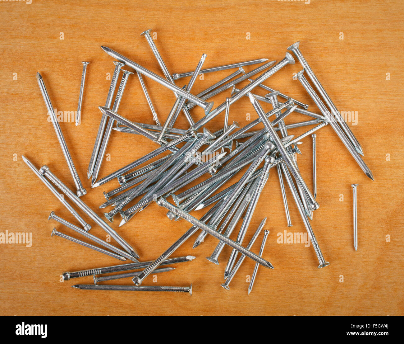 iron nails Stock Photo