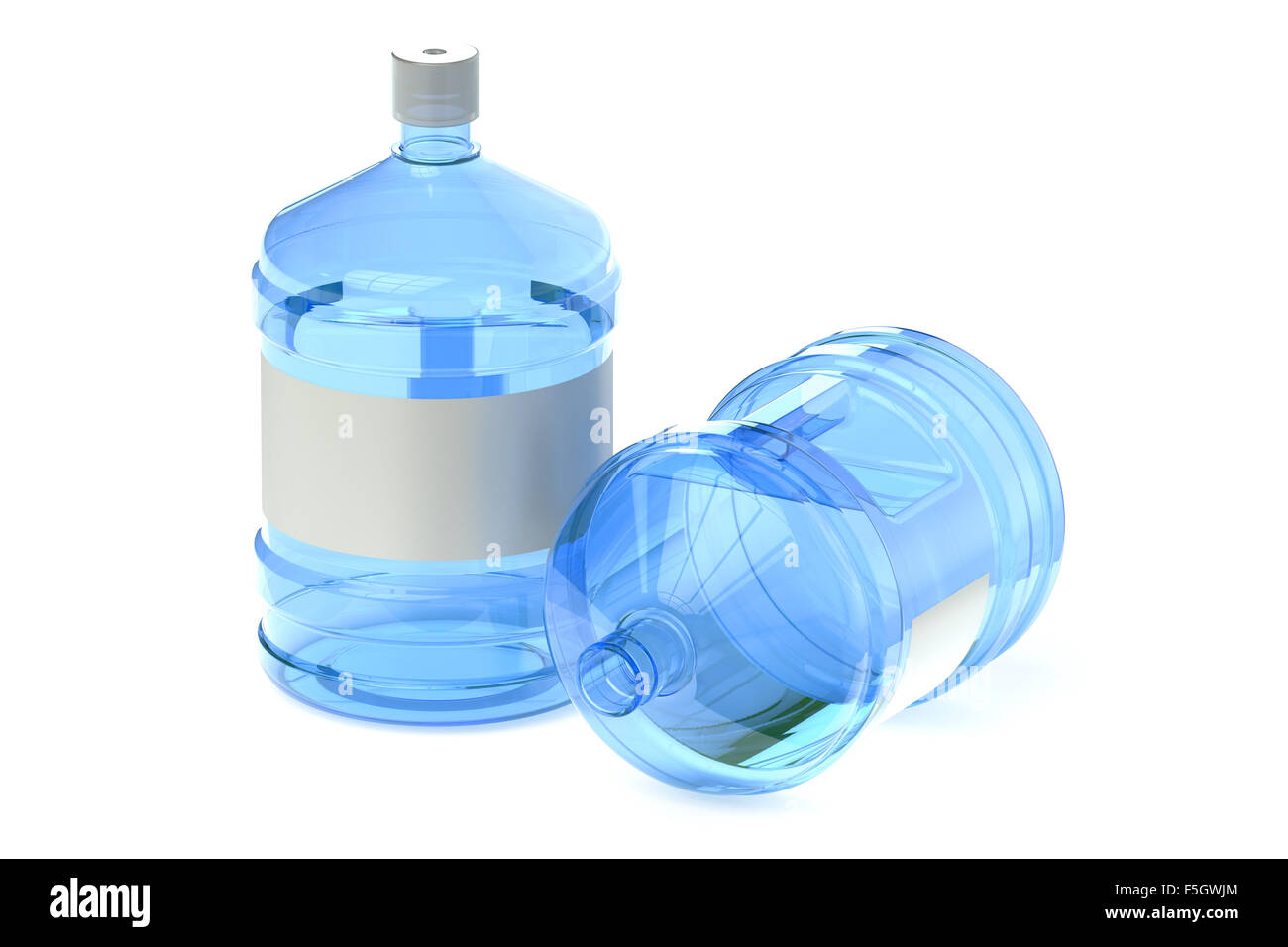 two big bottles of water isolated on white background Stock Photo Alamy