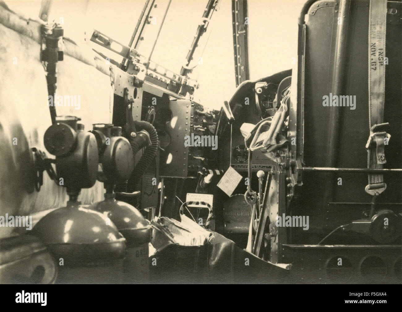 Interior of the twin-engine tactical transport Fairchild C -119 Stock ...