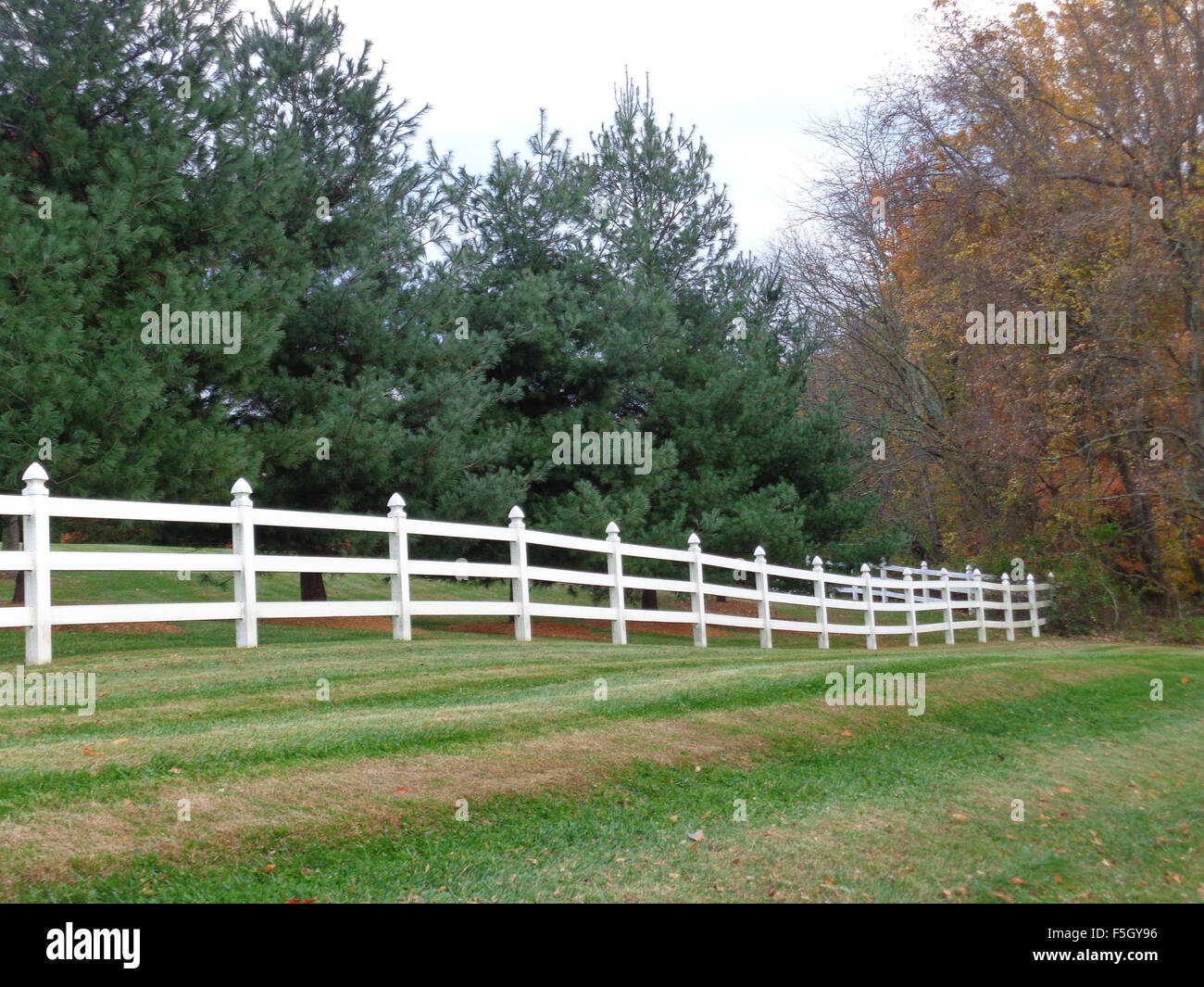 White wooden fence hi-res stock photography and images - Alamy