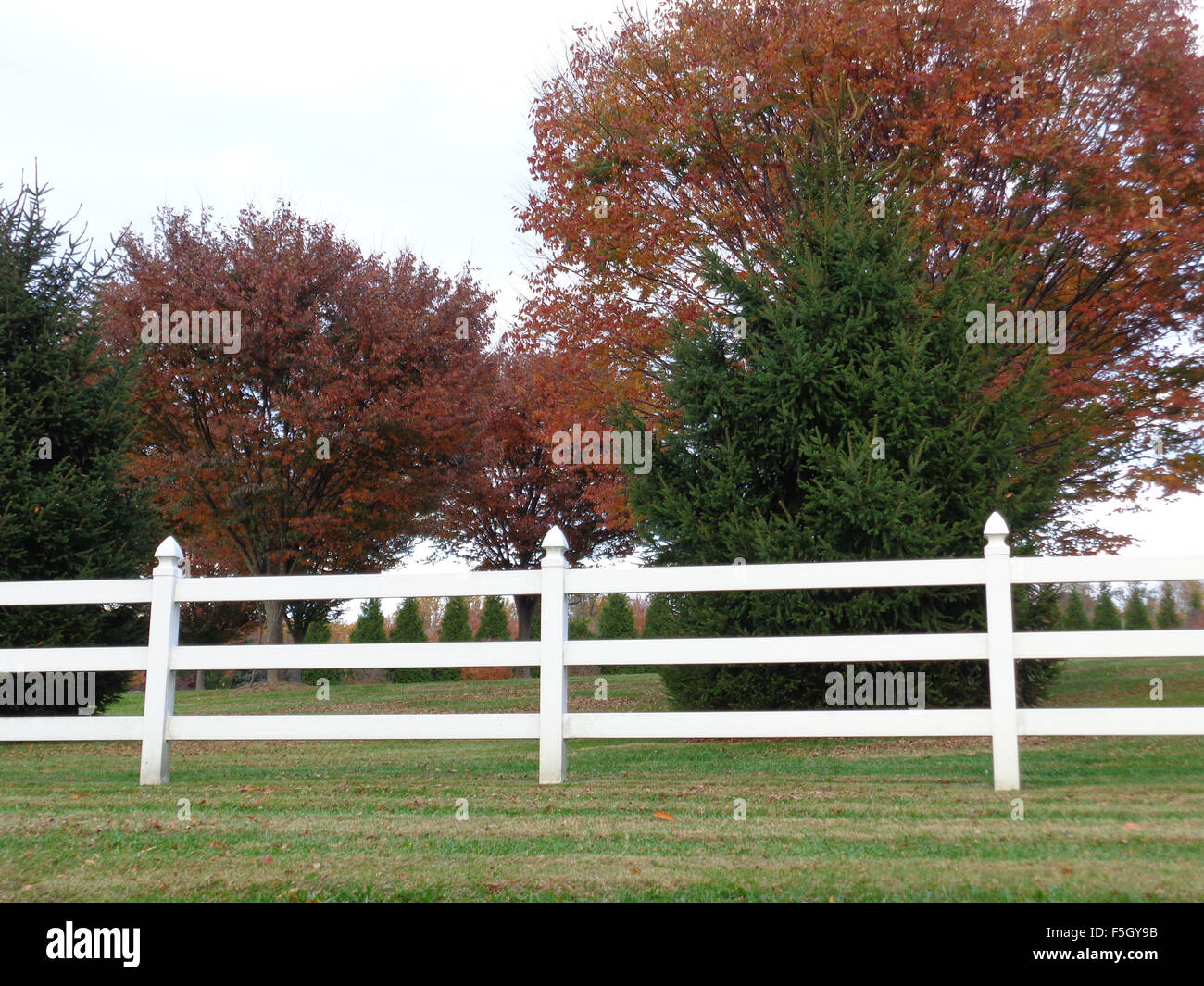 White wooden fence hi-res stock photography and images - Alamy