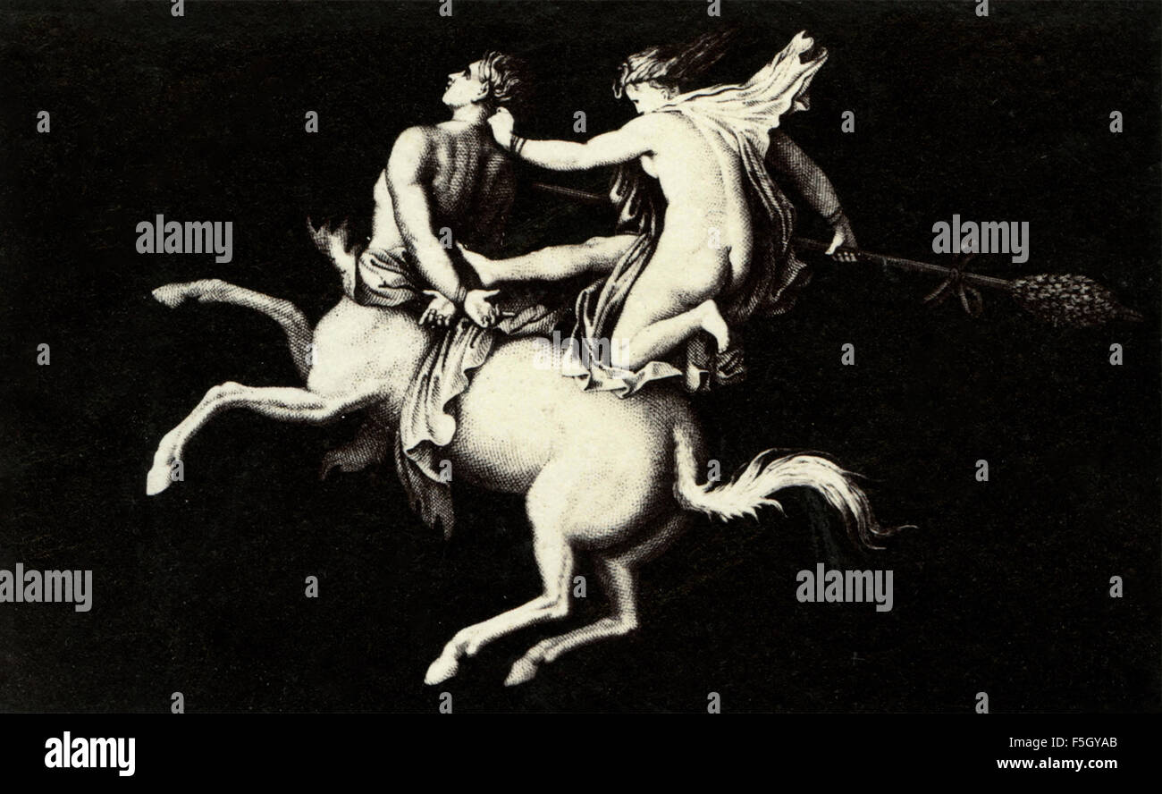 Centaur, painting, Pompeii, Italy Stock Photo