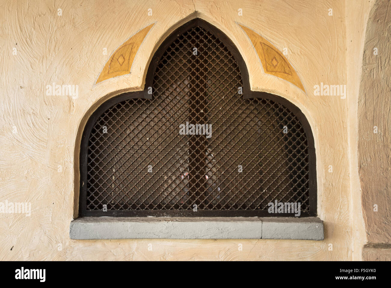 Typical geometry of the Arabic and Middle Eastern architecture. Stock Photo