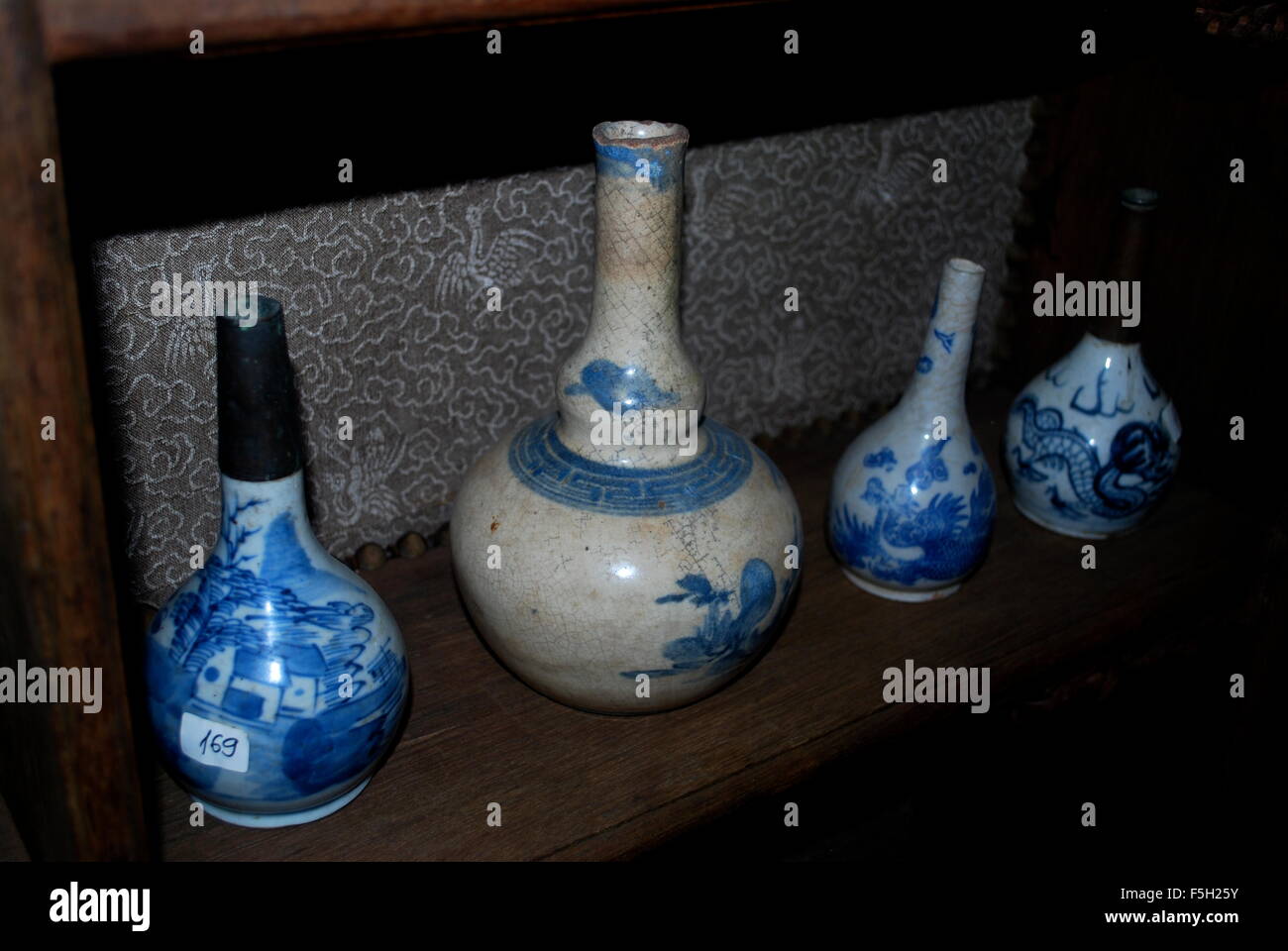 Antique porcelain vases, Ho Chi Minh City, Vietnam, Asia Stock Photo
