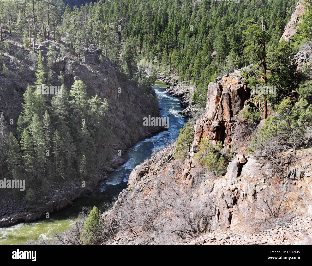 Animas River in the San Juan Mountains in the Colorado Rockies Stock Photo